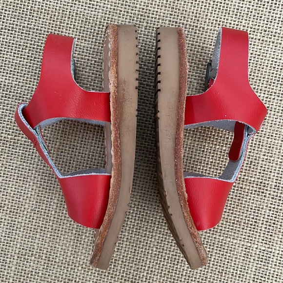 Freshly Picked cherry red lMalibu leather sandals - excellent - Picture 3 of 10